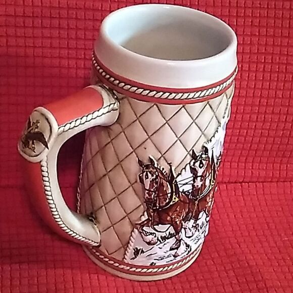 Budweiser vintage 1985 Anheuser-Busch Inc Clydesdales Ceramarte beer ste… - Picture 3 of 12